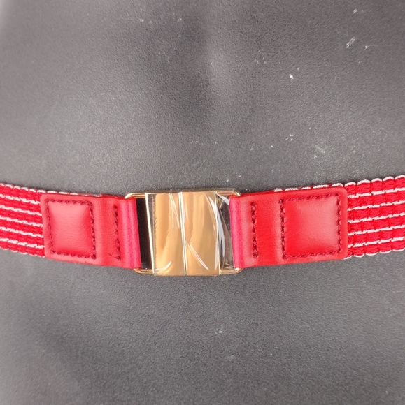 Red & White Reversible Stretchy Belt - Picture 2 of 5